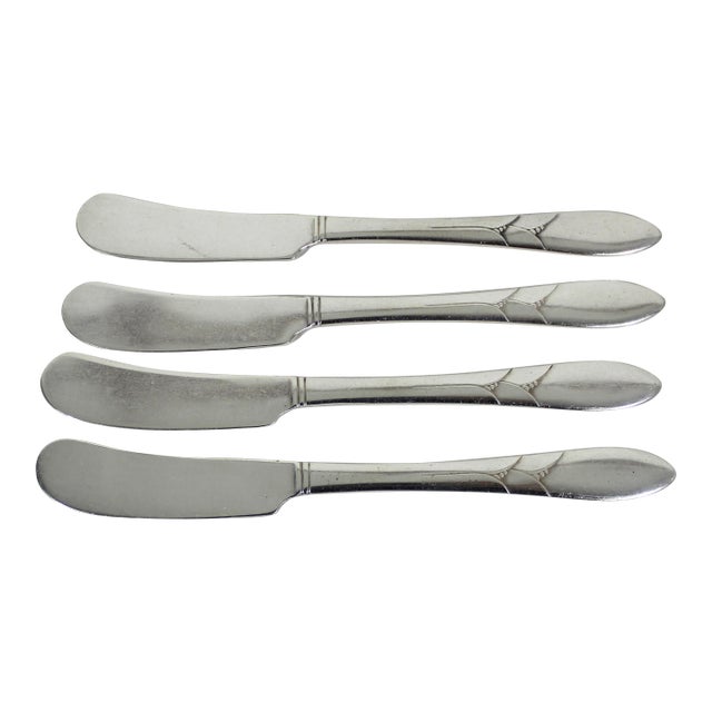 1932 Lady Hamilton Oneida Community Silverplate Butter Spreaders Knives- Set of 4 For Sale