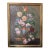 Antique Gold Framed Bouquet of Flowers in Urn Still Life Oil Painting on Canvas For Sale