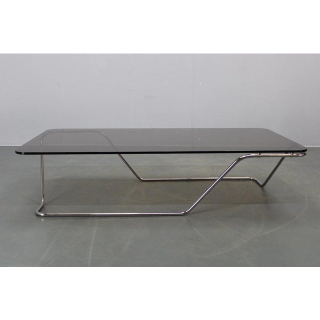 Mid-Century Smoked Glass Coffee Table, Italy, 1970s For Sale - Image 3 of 12