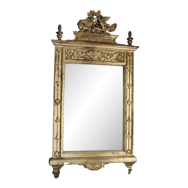Vintage Neoclassical Style Gilt Wall Mirror For Sale