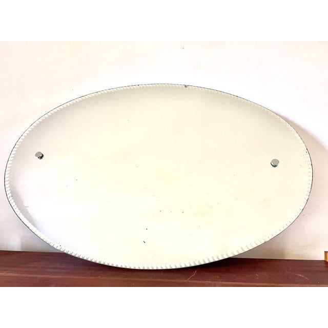 Large Oval Beveled Mirror, 1930s For Sale - Image 16 of 16