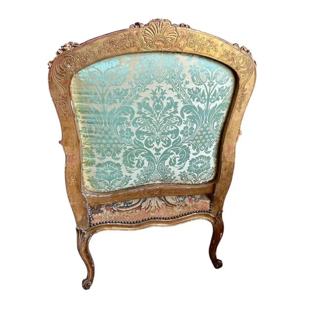 Louis XV Style Giltwood Fauteuil, in the Manner of Jean-Baptiste Tilliard, 19th Century For Sale - Image 4 of 15