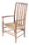 Small Arts & Craft Movement Low Spindlers Back Hearth Side Chair with Wicker Seat by Morris & Co for Liberty and Co Stowaway, London, 1930s For Sale