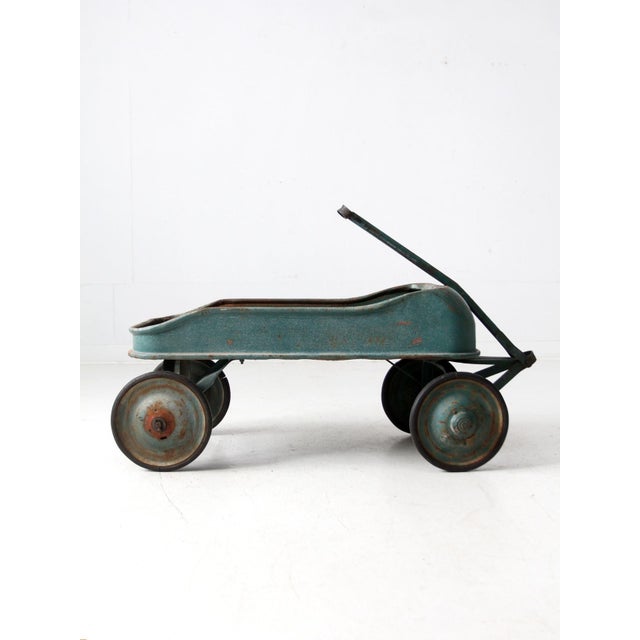 Antique Garton Streak O Lite Metal Toy Wagon For Sale - Image 11 of 18