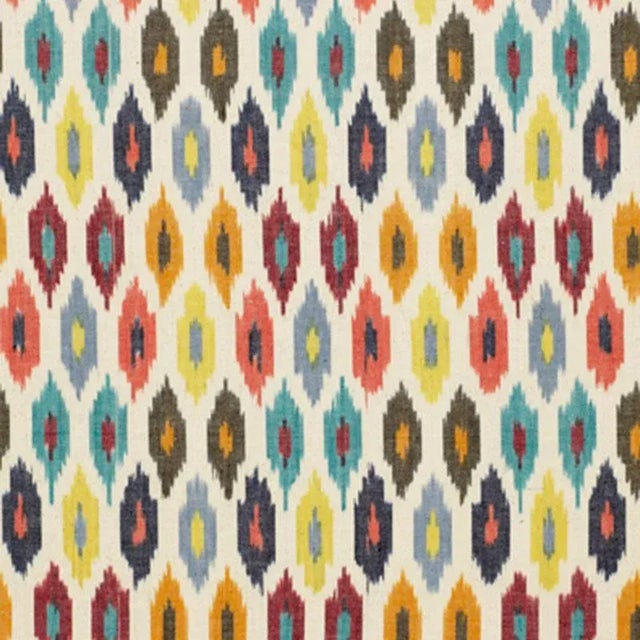 A true warp-printed ikat woven in India, this small-scale pattern offers the perfect splash of color. Subtle variations...