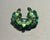 Glass MCM Jewelry by DeLizza & Elster Emerald and Peridot Glass Brooch For Sale - Image 7 of 7
