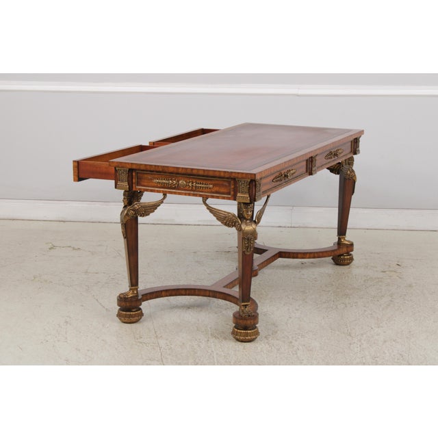 Maitland Smith French Empire Leather Top Desk For Sale - Image 17 of 18