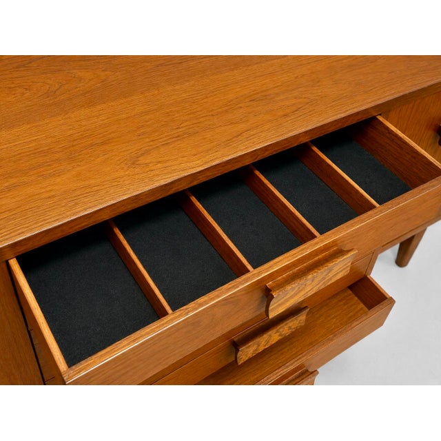 Extra Long Mid Century Modern Teak + Rosewood Credenza / Sideboard by Bath Cabinet Makers, Made in England, C. 1960's For Sale - Image 11 of 18