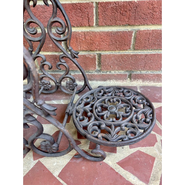 Antique English Victorian Cast Iron Plant Stand For Sale - Image 6 of 10