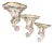 Rococo Hand-Painted Porcelain Wall Consoles from Kämmer, Dresden, Set of 3 For Sale