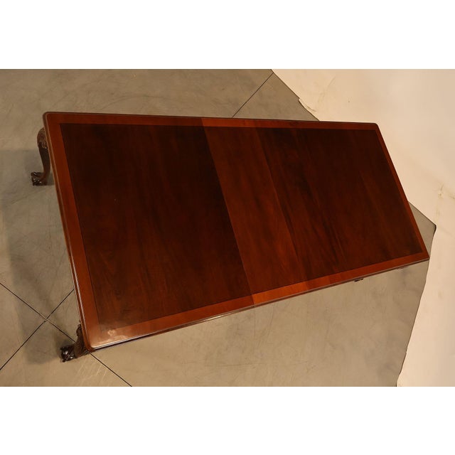 Stickley Chippendale Style Mahogany Expandable Dining Table For Sale - Image 10 of 18