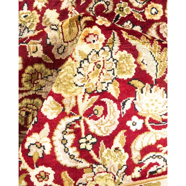 Textile Mogul, One-of-a-Kind Hand-Knotted Area Rug in Red, 4' 2" x 6' 2" For Sale - Image 7 of 8