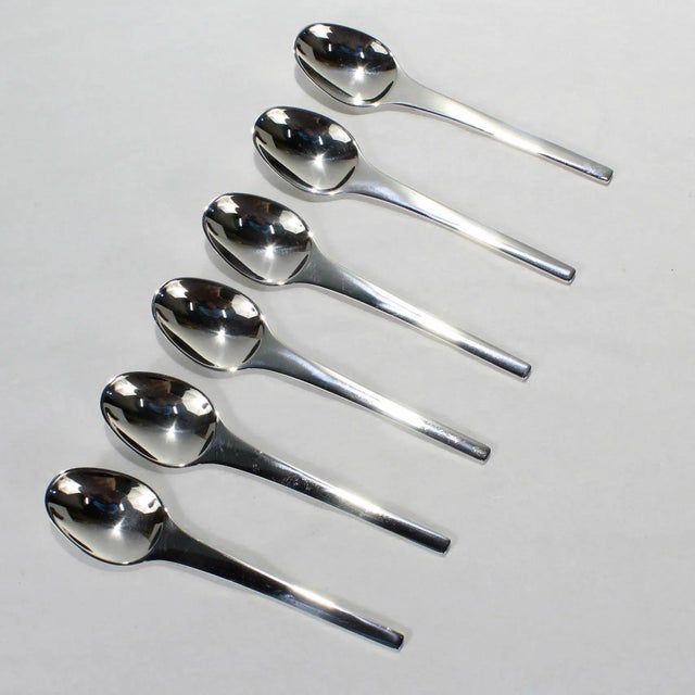 75 Pc. Georg Jensen Caravel Sterling Silver Flatware Dinner Service for 12 For Sale - Image 9 of 13