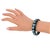 This stunning lucite or Resin bracelet bangle features a domed shape in true licorice black. It is ornate with massive...