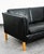 Mid Century Danish Modern Sofa Couch 3 Seater Leather Black Vintage Denmark MCM For Sale In Sacramento - Image 6 of 12