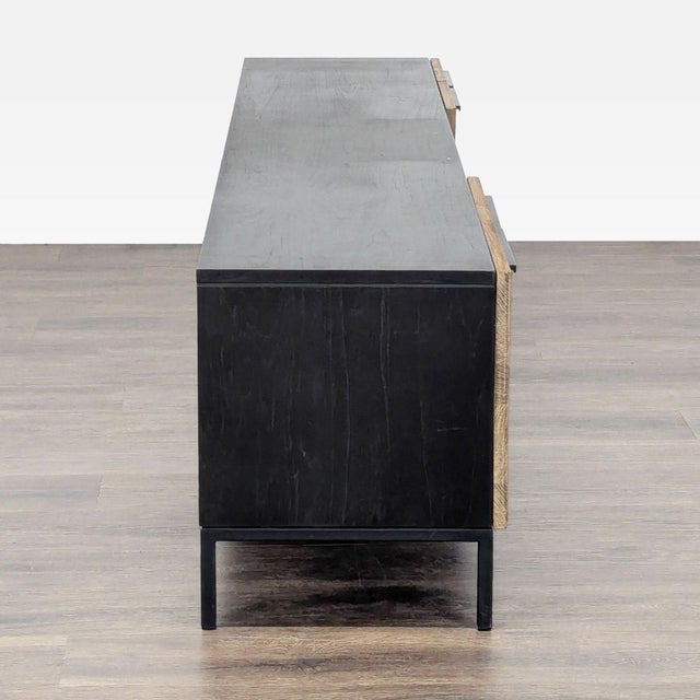 Crate & Barrel Crate & Barrel Rigby Natural Large Media Console With Base For Sale - Image 4 of 7