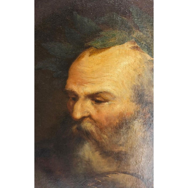 Circle of Luca Giordano, Archimedes of Syracuse, 1600s, Oil on Canvas For Sale - Image 9 of 12