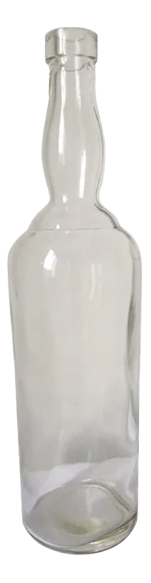 Clear Glass Bottle attributed to Siva Tuscany for Poggi, Italy, 1930s