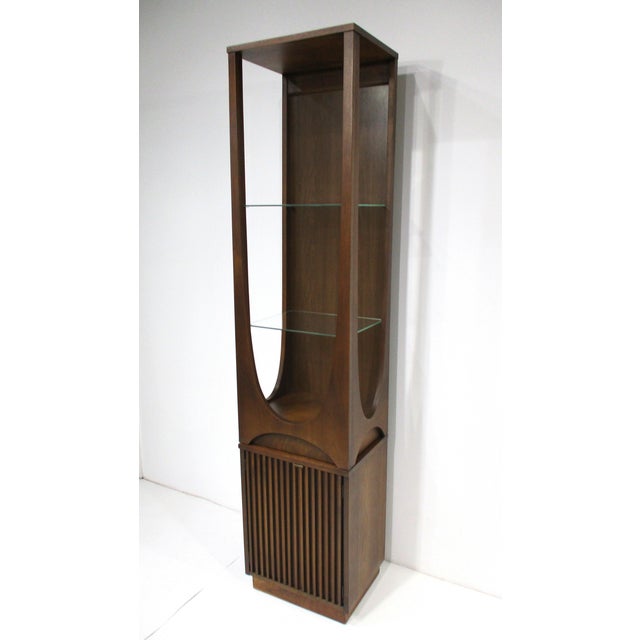 Mid-Century Modern Rare Broyhill Brasilia 2 Piece Curio Display Cabinet For Sale - Image 3 of 12