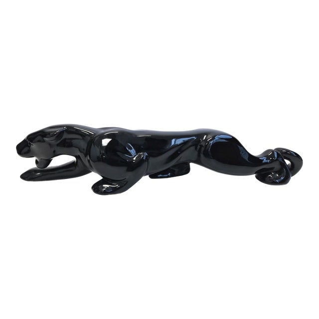 Mid-Century Modern Black Panther Tv Lamp For Sale