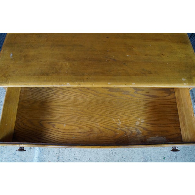 Antique American Country Farmhouse Maple and Pine Three Drawer Chest Dresser 42" For Sale - Image 9 of 17