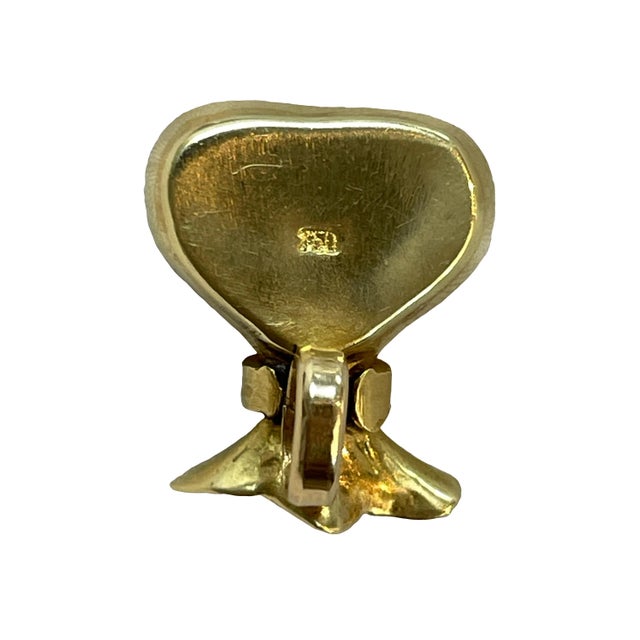 Gold 18k Yellow Gold Vintage Money Bag Charm For Sale - Image 8 of 9