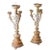 Italian Carved Three-Light Candelabras - a Pair For Sale