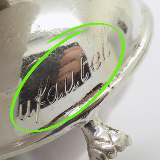 Vintage Italian Handmade Genuine Sterling Silver Large Old Dial Phone Figurine Sculpture For Sale - Image 9 of 14