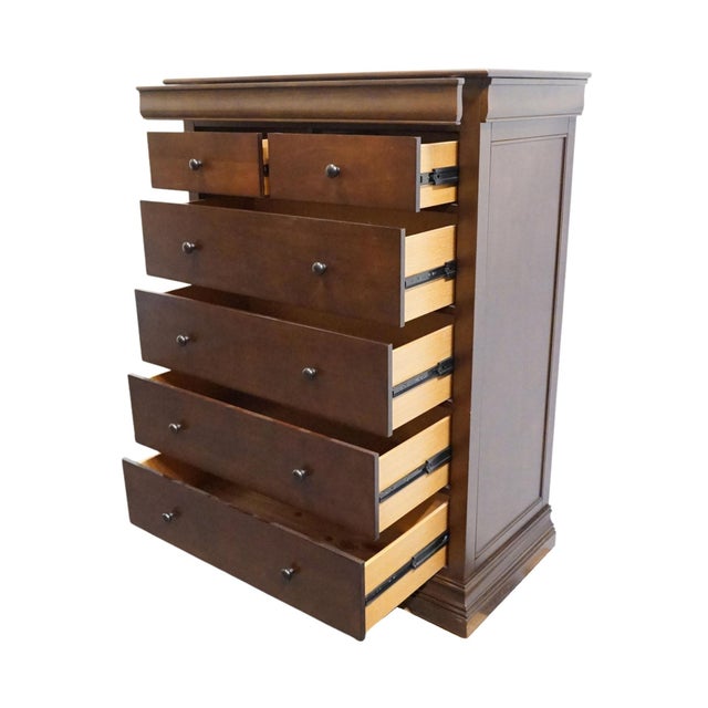 Early 21st Century Durham Furniture Solid Cherry Contemporary Traditional Style 35" Chest of Drawers W498-10 For Sale - Image 5 of 11