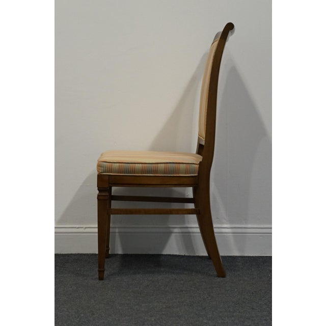 Wood High End Vintage Solid Cherry Italian Neoclassical Regency Revival Dining Side Chair For Sale - Image 7 of 8