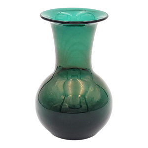 Green Glass Vase, Italy Circa 1960