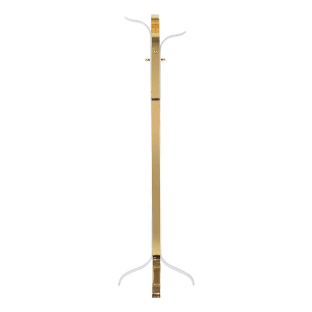 Mid-Century Coat Hanger in Gilt Lacquered Metal, Italy, 1950s For Sale