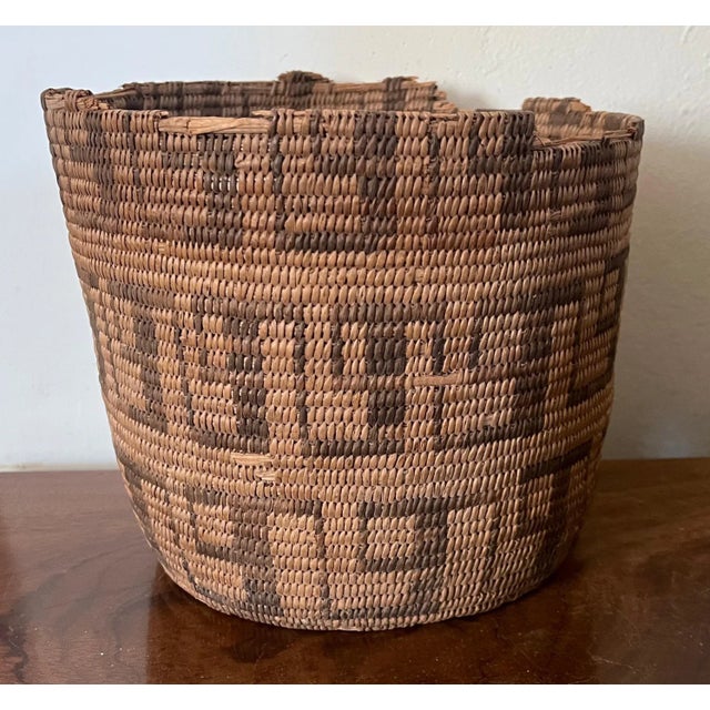 Antique 19th Century Native American Indian Woven Basket | Chairish