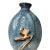 Vintage Japanese Tokkuri Sake Bottle Blue Glaze Studio Pottery Vase For Sale In Philadelphia - Image 6 of 9