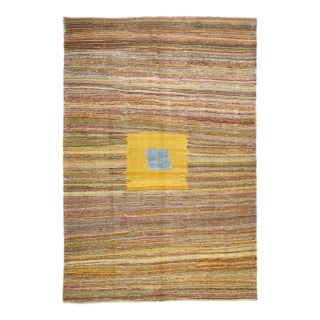 Early 21st Century Vintage Turkish Striped Kilim Rug, 08'05 X 12'05 For Sale