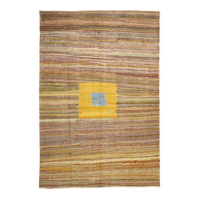 Early 21st Century Vintage Turkish Striped Kilim Rug, 08'05 X 12'05 For Sale