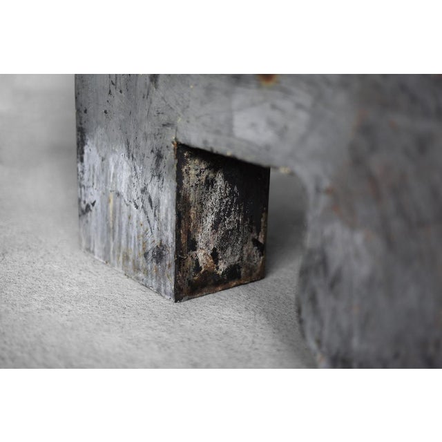 Large Vintage Polish Industrial Metal Letter R, 1950s For Sale - Image 9 of 12