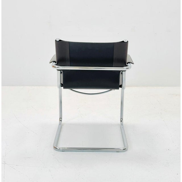 Brown Vintage Visitor Chair in Brown Leather by Marcel Breuer, 1970s For Sale - Image 8 of 10