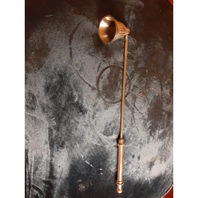 Art Deco 1960s Vintage Silverplated Candle Snuffer For Sale - Image 3 of 6