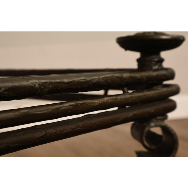 Neoclassical Style Iron And Glass Coffee Table For Sale - Image 10 of 18