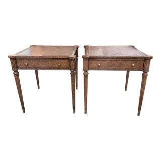 Late 20th Century Pair of Kreiss Louis XVI Style Leather Top Writing Tables For Sale