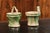 Green French 19th Century Green and Yellow Glazed Pottery Hanging Planters - A Pair For Sale - Image 8 of 13