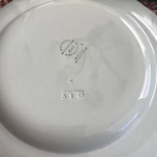 This is a Queensware Luncheon Set in In Cream with Celadon. There is one salad /dessert 8” plate that is Celadon with...