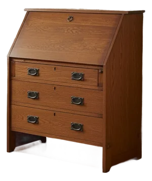Mission Solid Oak Secretary Desk - Michaels Cherry