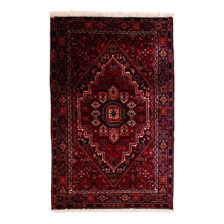 Vintage Middle Eastern Hamadan Rug in Hand-Knotted Wool, 1980s For Sale