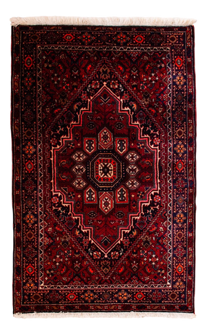 Vintage Middle Eastern Hamadan Rug in Hand-Knotted Wool, 1980s