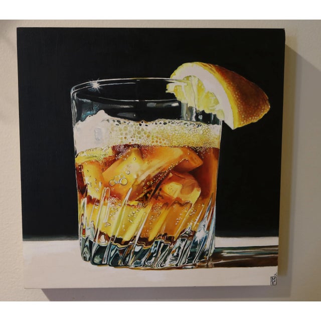 "Cream" Contemporary Photorealist Still Life Oil Painting on Wood Panel by Contemporary Fine Artist m.e. For Sale In West Palm - Image 6 of 8
