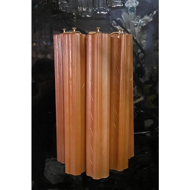 Large Italian Glass Tube Sconces, 1980s, Set of 2 For Sale - Image 6 of 9