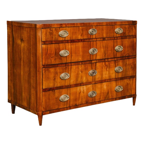 Biedermeier Chest of Drawers in Walnut For Sale