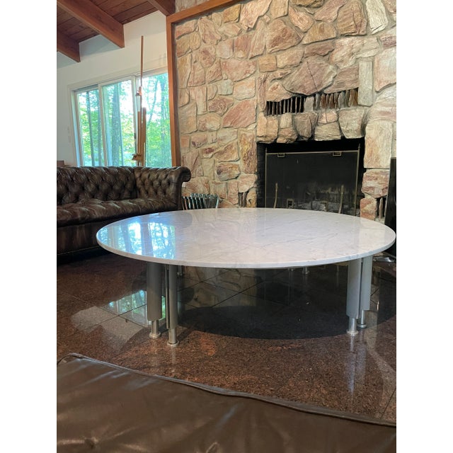 Mid-Century Modern 1970s Vintage Mid-Century Modern Marble Coffee Table For Sale - Image 3 of 5